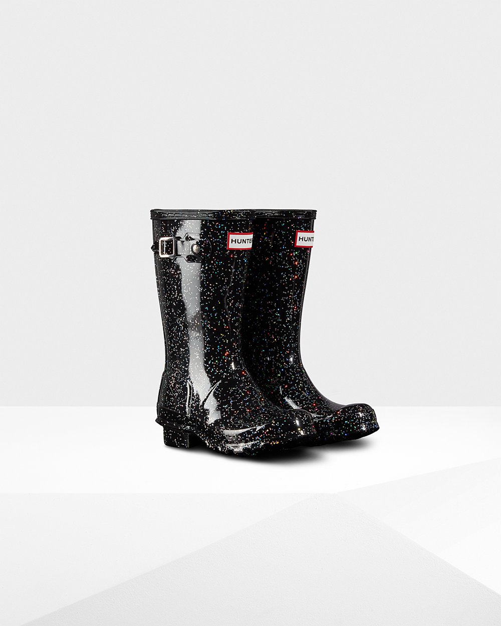 Galochas Hunter Criança Pretas - Original Big Giant Glitter - 81BOZGXDH